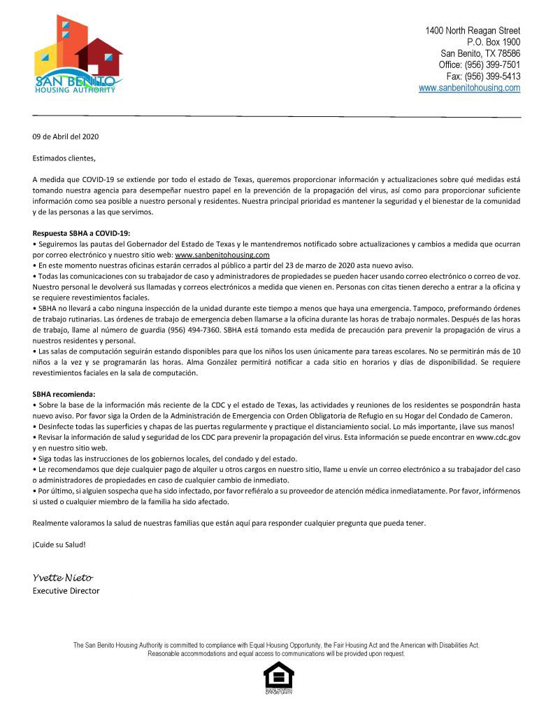 San Benito Housing Authority Better Community Housing